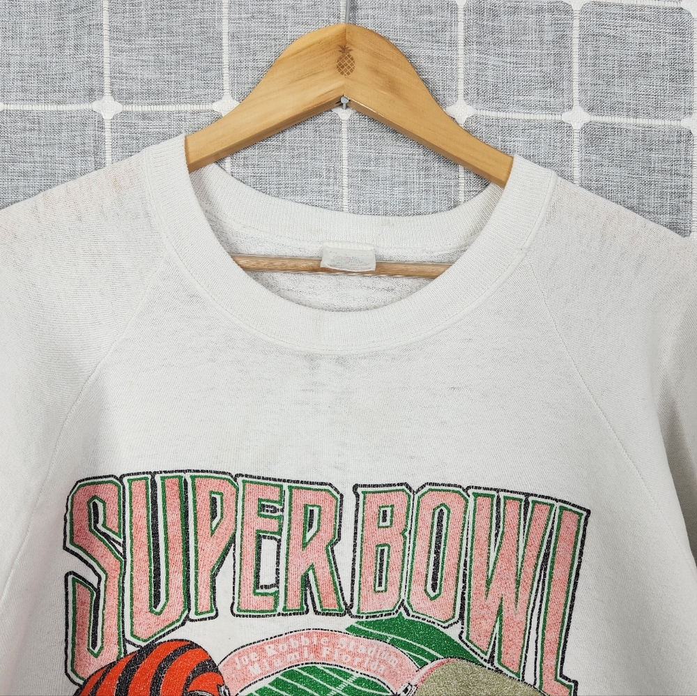 Vintage Super Bowl XXIII White Sweatshirt - Picture 4 of 7